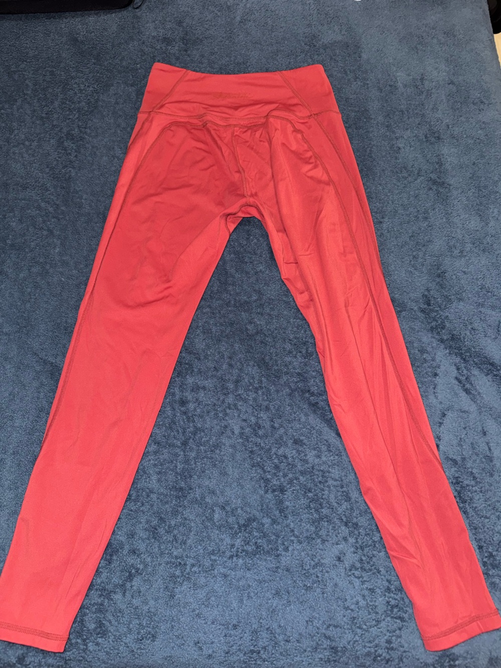 Alphalete Coral Red Full-Length Leggings